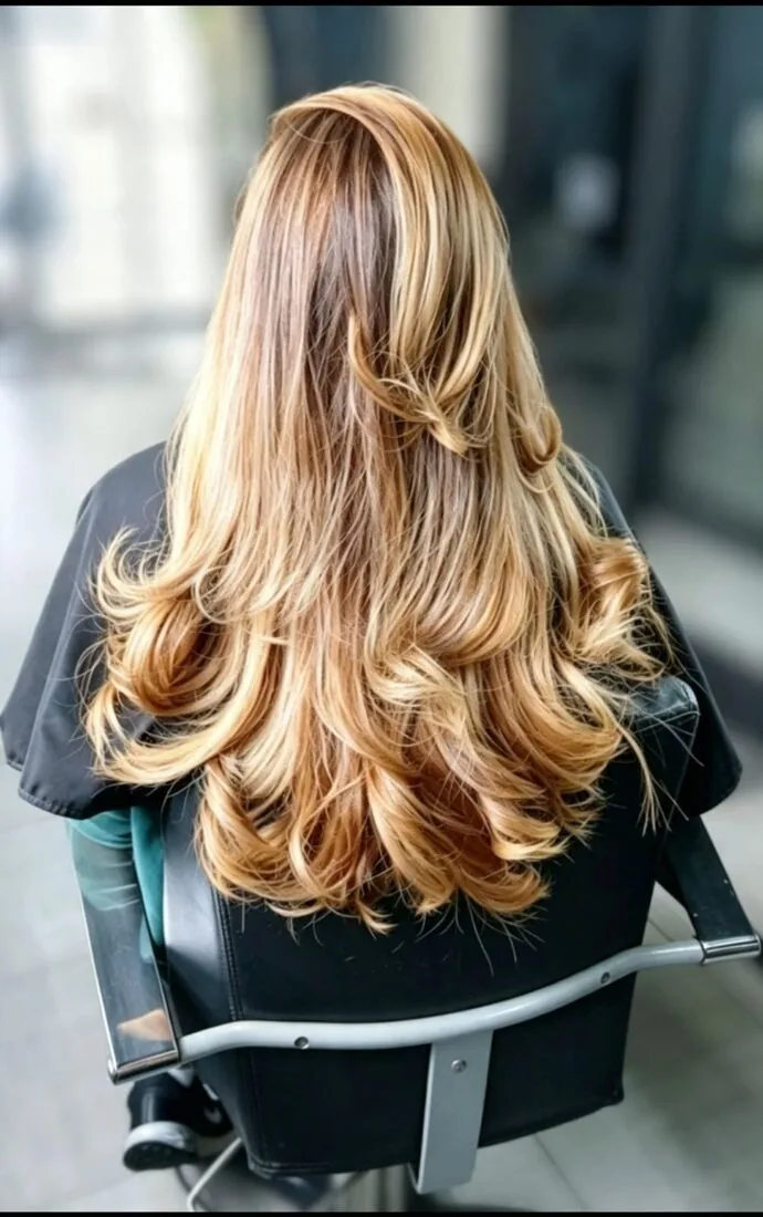 Coloração ruiva em cabelo feminino feita na Estética Hair7